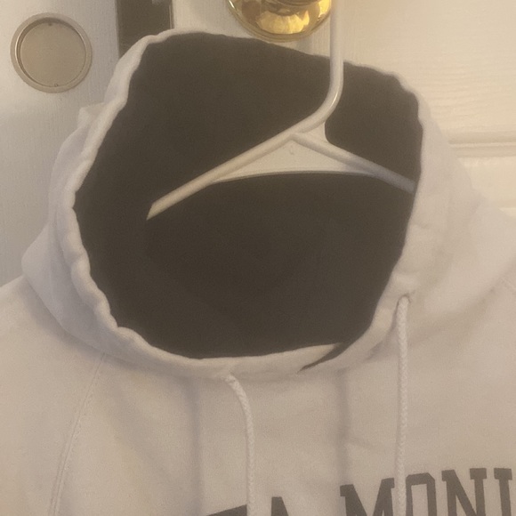 Brandy Melville/John Galt OS White Hooded Sweatshirt - Picture 4 of 5
